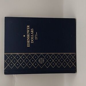 1972 Whitman Bookshelf Album Eisenhower Dollar 1971- Partially Filled